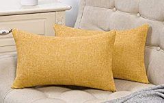 French Seamed Sectional Sofas Oblong Mustard