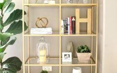 15 Ideas of Gold Bookcases
