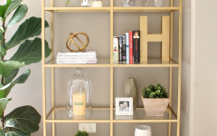 2024 Latest Gold Metal Bookcases