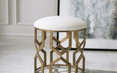 Gray and Beige Trellis Cylinder Pouf Ottomans