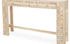  Best 20+ of Hand Carved White Wash Console Tables