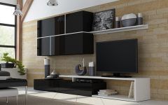 20 Collection of Black Gloss Tv Wall Units