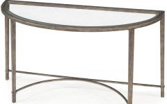 10 Collection of Pecan Brown Triangular Console Tables
