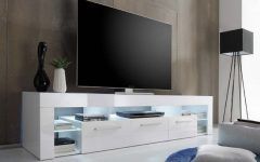2024 Latest Large White Tv Stands