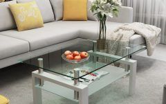 Clear Rectangle Center Coffee Tables