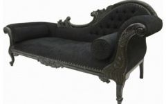 Black Chaise Lounges