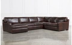 2024 Latest 3pc Bonded Leather Upholstered Wooden Sectional Sofas Brown