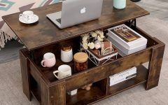 Lift Top Coffee Tables with Shelves