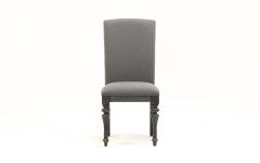 Caira Black Upholstered Arm Chairs