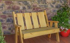 2024 Popular Lucille Timberland Wooden Garden Benches