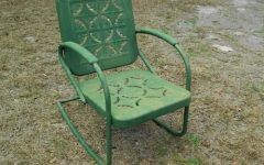 Vintage Metal Rocking Patio Chairs