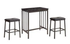 The 20 Best Collection of Mizpah 3 Piece Counter Height Dining Sets