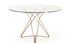 The Best Modern Gold Dining Tables with Clear Glass