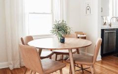 Rustic Mid-century Modern 6-seating Dining Tables in White and Natural Wood