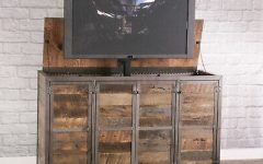 10 Best Collection of Rustic Country Tv Stands in Weathered Pine Finish