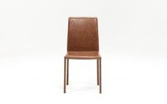2024 Popular Hayden Cognac Side Chairs