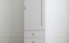 15 Collection of Single White Wardrobes with Drawers