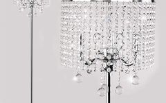 2024 Latest Crystal Bead Chandelier Standing Lamps