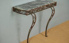 10 Collection of Round Iron Console Tables