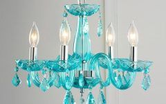 10 Best Ideas Turquoise Blue Glass Chandeliers