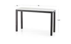 20 Photos Parsons White Marble Top & Dark Steel Base 48x16 Console Tables