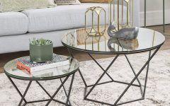 The Best Geometric Glass Top Gold Coffee Tables