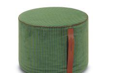 10 Best Collection of Beige and White Ombre Cylinder Pouf Ottomans