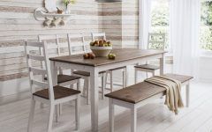 Pine Wood White Dining Chairs