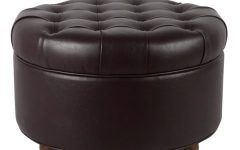 10 Best Collection of Orange Tufted Faux Leather Storage Ottomans
