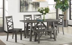 The Best Osterman 6 Piece Extendable Dining Sets (set of 6)