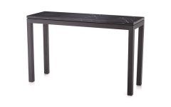 Parsons Black Marble Top & Stainless Steel Base 48x16 Console Tables