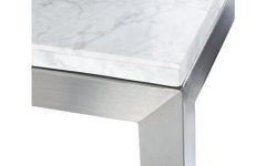 20 Ideas of Parsons White Marble Top & Stainless Steel Base 48x16 Console Tables