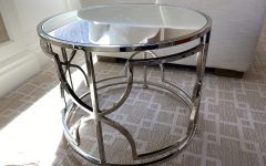 2024 Popular Polished Chrome Round Cocktail Tables
