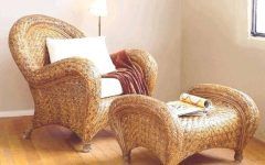 20 Ideas of Wicker Rocking Chairs and Ottoman