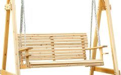 Hardwood Hanging Porch Swings with Stand