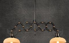 10 Collection of Dark Bronze and Mosaic Gold Pendant Lights