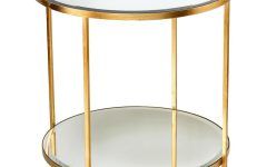 Gold and Mirror Modern Cube End Tables