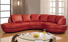 10 Ideas of Red Faux Leather Sectionals