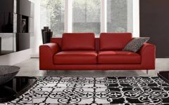 Red Leather Couches for Living Room