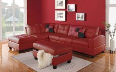 10 Best Collection of Red Sectional Sofas with Ottoman