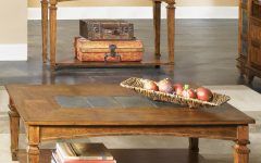 Rustic Oak and Black Coffee Tables