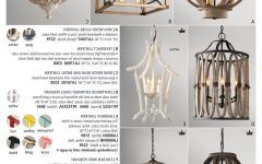 Weathered Driftwood and Gold Lantern Chandeliers