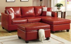 10 Best Collection of Small Red Leather Sectional Sofas