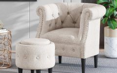 30 Inspirations Starks Tufted Fabric Chesterfield Chair and Ottoman Sets