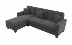 102" Stockton Sectional Couches with Reversible Chaise Lounge Herringbone Fabric