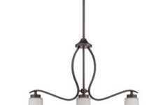 10 Collection of Textured Glass and Oil-rubbed Bronze Metal Pendant Lights
