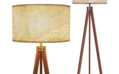 10 Inspirations Textured Linen Standing Lamps