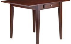 Transitional Antique Walnut Drop-leaf Casual Dining Tables
