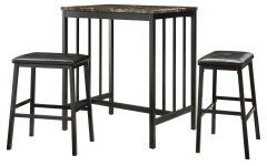 Top 20 of Anette 3 Piece Counter Height Dining Sets