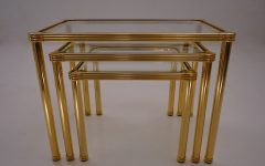 2024 Popular Antique Gold Nesting Console Tables